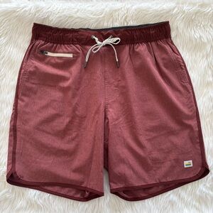 Vuori Banks Shorts - Dark Red